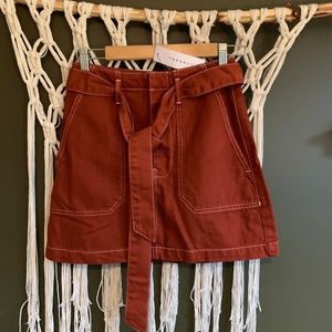 TOPSHOP colored soft denim skirt